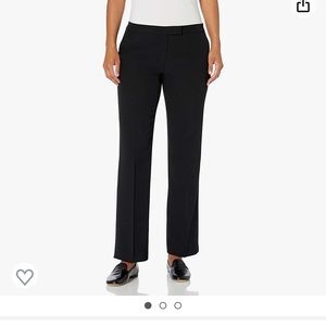 Black Front Tab Dress Pants